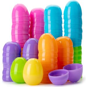 Mr. Pen- Plastic Easter Eggs, 2.3 Inch, 48 Pack, Bulk Fillable Eggs for Easter Hunt Decor, Party Favor, Basket Stuffers, Classroom Prize, Supplies, Adult & Kid Party Toys for Gift (Vivid)