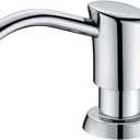 GAGALIFE Built in Sink Soap Dispenser or Lotion Dispenser for Kitchen Sink, Chrome ABS Pump Head, with 17 Ounce Large PET Soap Bottle