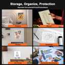 Ndsox 5 Pack 8" x 10" Rigid Print Protectors Clear Hard Plastic Sheet Protectors Top Loading for Photographs, Photo Papers, Posters, Prints, Birth Certificates, Heavy Duty No-Hole Rigid Photo Sleeves