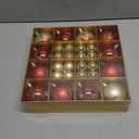 44PCS Christmas Ball Ornaments Set Xmas Tree Decoration Balls 2025 Shatterproof Hanging Colored for Party Wedding Home Party Outdoor Indoor Red & Golden