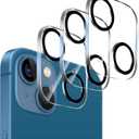3 Pack Tempered Glass Camera Lens Protector for iPhone 13 6.1" & iPhone 13 Mini 5.4", Ultra HD, 9H Hardness, Anti-Scratch, Case Friendly, Easy to Install [No Affect on Night Shots] (Clear)