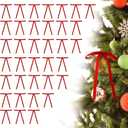 36 Pcs Red Velvet Ribbon Bows for Christmas Tree  Clip-On Style, Pre-Tied for Hassle-Free Use | Perfect Xmas Ornaments for Garland, Wreath, Indoor & Outdoor Decor (5 x 7 Inches,3/8'' Width)