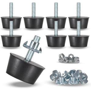 NEWBYTEK M6 Thread Furniture Feet Levelers, 8 PCS Adjustable Leveling Feet Screws in Threaded Furniture, Floor Protection Feet Glides Adjuster for Tables Chairs Cabinet Patio Furniture Legs