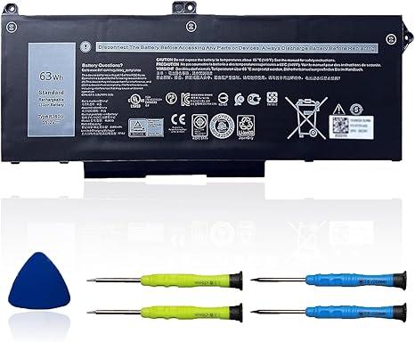 RJ40G 4-Cell 63Wh Laptop Battery Replacement for Dell Latitude 15 5520 Latitude 14 5420 Precision 15 3560 Series M033W 01K2CF 075X16 WY9DX P137G P137G001 P104F P104F001 0WK3F1 0M3KCN 15.2V 3941mAh 