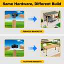 8PCS 4x4 Post Bracket, 4x4 Brackets for pergola kit, Deer Stand, Outdoor Platform, Play Sets, Tree House, Pergola Brackets 3-Way Right Angle Corner Bracket Woodworks DIY Post Base Kit