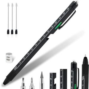 Dad Gifts for Fathers Day, 10 in 1 Multitool Pen, Stocking Stuffers for Mens Gifts for Him Husband, Father's Day for dad, Birthday for Men, Tools Cool Gadgets,Office Gift (Blackall)