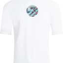 Kanu Surf Mens Mercury UPF 50+ Short Sleeve Sun Protective Rashguard Swim Shirt (Medium, Hyper White)