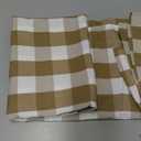 Buffalo Checker Thermal Insulated Curtain Adjustable Tie Up Shade Rod Pocket Panel for Small Window Single 45 Inch by 63 Inch Taupe