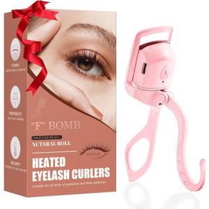 Heated Eyelash Curler Fast Heat Up in 5s - C-Shaped Rechargeable Electric Eyelash Curler