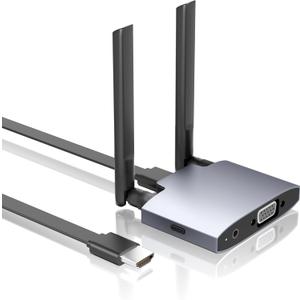 Wireless HDMI Display Dongle Adapter, Wireless Transmitter, 4K Decoding 5G/2.4G Dual-Band Stable Transmission, Plug & Play for Video and Audio from Smartphone to Projector/Monitor/HDTV 