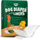 PAWPANG Disposable Dog Diaper Liners Booster Pads for Male & Female Dogs, 100ct, 5 Sizes Options, Doggie Diaper Inserts fit Most Types of Dog Diapers - Pet Belly Bands & Male Wraps (X-Small (100 ct))