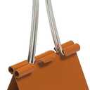 JAM PAPER Colorful Binder Clips - Large - 1 1/2 Inch (41 mm) - Orange Binderclips - 12/Pack