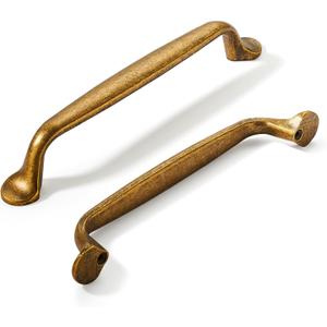 khtumeware Antique Brass Cabinet Pulls,10 Pack 5 inch Kitchen Cabinet pulls Vintage Cabinet Handles. (5" Hole Center) khtumeware Antique Brass Cabinet Pulls,10 Pack 5 inch Kitchen Cabinet pulls Vintage Cabinet Handles. (5" Hole Center)