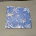 Horaldaily Christmas Tablecloth 7070 Inch Round, White Snow Blue Washable Table Cover for Party Picnic Dinner Decor