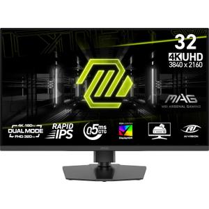 msi MAG 322URDF E16 32-inch 3840 x 2160 (UHD) Gaming Monitor, 320Hz, Adaptive-Sync, HDMI, DisplayPort, VESA Mountable, Tilt, Height Adjustable, Speaker, 0.05ms, Black