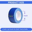 Painters Tape 2 Inch Wide, 4 Rolls Blue Masking Tape, 2 Inches x 55 Yards x 4 Rolls, 220 Yards in Total