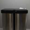 2x8 Gallon Automatic Trash Cans Touchless, Motion Sensor Dual Garbage Can with Soft Close Lid, Stainless Steel Rubbish and Recycle Bin Combo for Kitchen, Bathroom, Office, Sliver