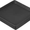 PATIKIL Plant Pot Saucers 5 Inch, Ceramic Square Flower Drip Tray for Indoor Outdoor, Black