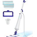 Aspiron Professional Steam Mop Cleaner, 1300W Floor Steamer with Detergent Chamber, 25S Heat Up, Lightweight Steamer for Cleaning with 2 Washable Pads, Safe for Tiles, Upholstery, Hardwood, White
