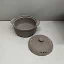 Natural Terracotta Casserole with Lids Clay Pots for Cooking, Unglazed Earthenware Rice Pots (T3-2.64QT)