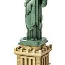 Mantfuty Statue of Liberty Building Blocks Set Famous World Architecture Model New York Landmark Bricks Toy Gifts for Adults(1409 Pieces)