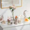 Hewory Glass Cylinder Vases for Centerpieces: 7+6" Tall 12Pcs Clear Small Bud Vases for Flowers Wedding Party Table Decoration - Skinny Hurricane Candle Holders for Floating Candles