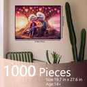 Elderly Couples Jigsaw Puzzle 1000 Pieces Sweet Kiss Under the Tree Puzzle for Adults Valentine Art Jigsaw Puzzle Easy Family Puzzle for Game Nights Home Wall Decor DIY Craft Unique Gift 20x27 Inches