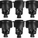 Collapsar Pool Table Pockets - Leatherette Billiard Set of 6 Replacement Accessories (Black-Brick)