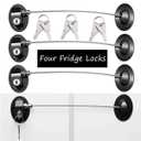 4 Pack Refrigerator Locks with 8 Keys,Child Safety Fridge Lock,Refrigerator Lock Combination,Mini Fridge,File Drawer,Toilet Seat Lock with Strong Adhesive (Black)