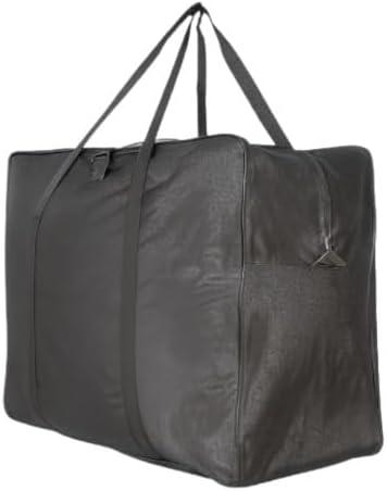 Extra Large Foldable Duffel Bag for Travel  Heavy-Duty Cargo Bag with Zippers & Reinforced Handles, TSA Approved, Water-Resistant, Security strap 36x27x16inch, load up to 120 lb