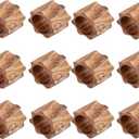 SHAFA IMPEX Classic Handmade Napkin Rings Set, Dining Table Holders for Everyday, Holiday, Christmas, Thanksgiving, Farmhouse Decor (Mongo Wood, Set of 12.)