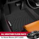 Naibeve Floor Mats for Nissan Murano 2017.5-2024-All Weather for Nissan Murano Floor Mats Liners 2 Row & Cargo Liner & Seats Back Cover(Floor Liner+Backrest Mats+Trunk Mat)