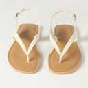The Drop Women's Cinda Thong Sandal (6, Cream)