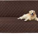 U-NICE HOME Futon Sofa Covers Reversible Sofa Slipcover Armless Cover Furniture Protector Couch Cover Water Resistant (Futon, Chocolate/Chocolate)