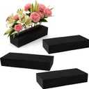 4 Piece Reusable Floral Foam Blocks black, 11.8 x 4.7 x 2 Inch, Water Resistant, for Artificial Flower Arrangements, Outdoor Planters, Wedding Decor (4, 11.8 x 4.7 x 2)