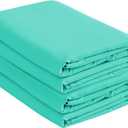 Microfiber 2 Twin XL Fitted Bottom Bed Sheets (2-Pack) 1800 Ultra Soft and Comfy - 15" Deep Pocket, 39" x 80" Great for Dorm Room, Hospital & Split King Dual Adjustable Beds (Aqua Blue, Twin XL)