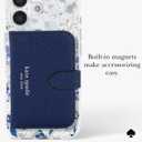 kate spade new york iPhone 17 Case - Compatible with MagSafe - Designer Phone Case - Flowerbed Blue Gems