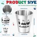 Roshtia 20 Set Lab Week Gift Lablife 2.5 oz Stainless Steel Shot Glasses Keychain Bottle Openers Happy Lab Week Cards Appreciation Gift for Laboratory Workers Office Supplies for Technician