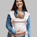 GROWNSY Baby Carrier Newborn to Toddler, Cozy Nreborn Carrier, Ergonomic Baby Wraps Carrier with Head Support, Tweed Pink