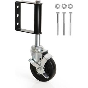 Two Black Gate Wheels, 
Gate Wheels for Wooden Gate