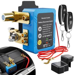 RVBOATPAT Remote Battery Disconnect Switch 12V 240A Kill Switch Automatic Power Shut Off Switch for Car, Auto, ATV, Truck (Side Installation)