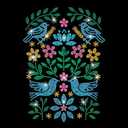 GOMAKERER 1 Pc Bird Folk Patterns Rhinestone Iron on Transfers, Leaf Hotfix Decoration Appliques Crystal Heat Transfer Decals Clothing Repair Patches for T-Shirt, Hat, DIY Accessories, 12 x 8 Inch