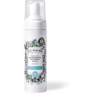 Poo-Pourri Rinse-Free Deodorizing Dry Shampoo for Dogs & Cats  Moisturizing Skin & Coat Soothing Formula - Plant Based Ingredients  Pineapple, Jasmine & Pear  No Rinse Foam Shampoo for Pet Odor