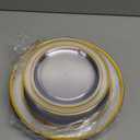 I00000 60 Pcs Clear Gold Plastic Plates, Gold Disposable Plates Includes: 30 Dinner Plate 10.25" and 30 Dessert Plate 7.5 ", Premium Clear Plate Prefect for Wedding and Gold Plates Party/Birthday