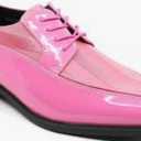 Men's Oxford Lace up Striped Satin Patent Tuxedo Dress Shoes MC-179 43