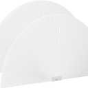 Myshade Arch Window Shades Half Circle Light Filtering Cellular Shades Cordless No Drill Blinds for Windows Half Moon Honeycomb Fabric No Tools Shades Easy Install (2PCS White 72" W X 36" H)