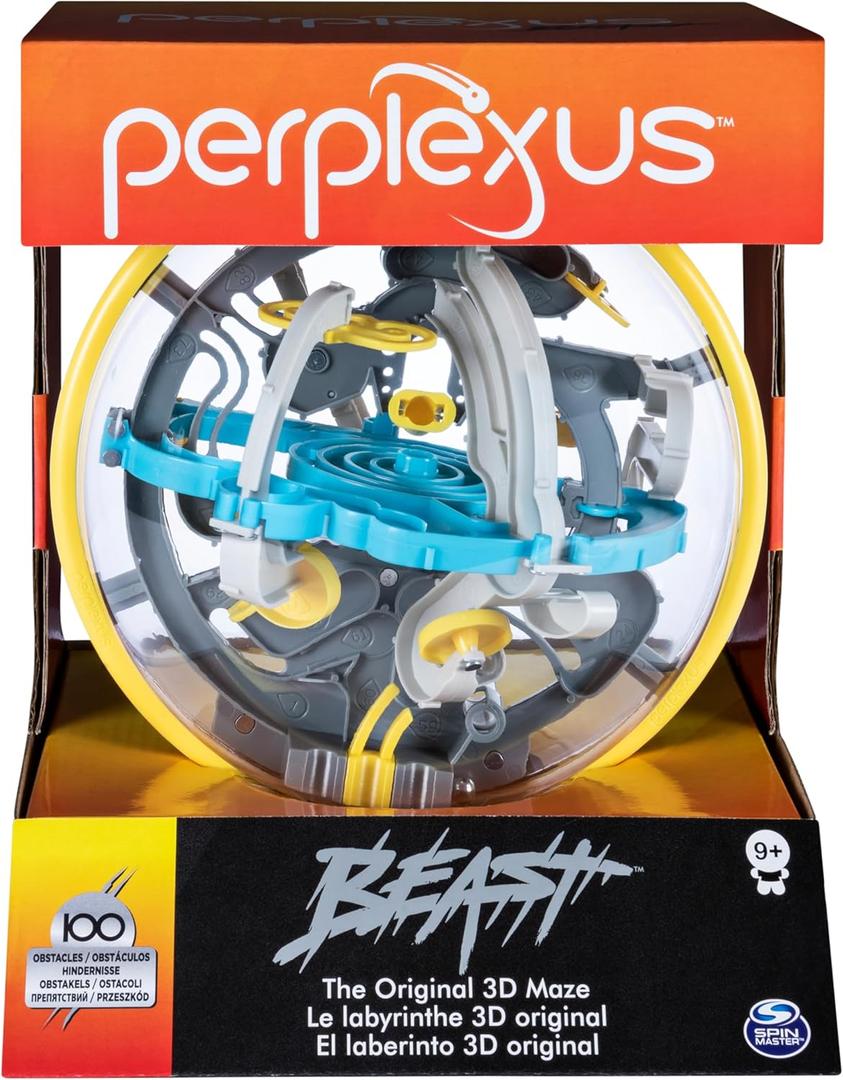 Perplexus Beast 3D Gravity Maze Game Brain Teaser Fidget Toy Puzzle Ball, Anxiety Relief Items, Cool Stuff, Sensory Toys for Kids & Adults Ages 9+