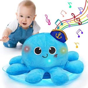 Tsomtto Baby Toys 6-12 Months Musical Plush Octopus Crawling Walking Toys Light up Voice Control Dancing Infant Toy 0-6 7 8 9 10 12-18 Month 1 2 Year Old Boys Girls Tummy Time Birthday Gifts, Medium, Small