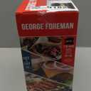 George Foreman 4-Serving Removable Plate Electric Grill and Panini Press, George Tough Non-Stick Coating, Drip Tray Catches Grease, Black