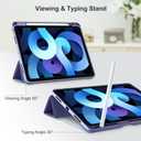 Akkerds Compatible with iPad Air 11 Inch Case 8th/7th/6th Generation (M4/M3/M2) 2026/2025/2024, for iPad Air 5th/4th Generation Case 10.9 Inch 2022/2020 with Pencil Holder[Auto Sleep/Wake],Lightpurple